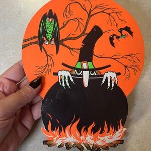 Vintage Halloween Witch Die Cut 1970